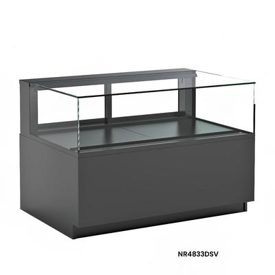 Structural Concepts NR4833DSV 47 3/4" Full Service Ambient Bakery Case w/ Straight Glass - 1 Level, Black, 110/120 V