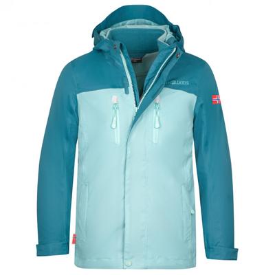 Trollkids - Girl's Bryggen 3in1 Jacket - Doppeljacke Gr 152 türkis/blau