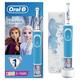 Oral-B Kids Electric Toothbrush, Kids Gifts, 1 Toothbrush Head, Travel Case, x4 Frozen 2 Stickers, 2 Modes with Kid-Friendly Sensitive Mode, For Ages 3+, 2 Pin UK Plug, Blue