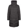 Trespass Womens Longer Length Coat Casual Jacket Padded Deep Collar Faith - Black S