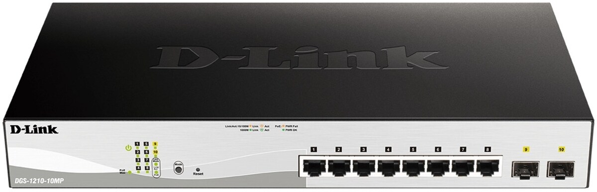 D-Link DGS-1210-10MP 10-Port Layer2 PoE+ Smart Managed Gigabit Image
