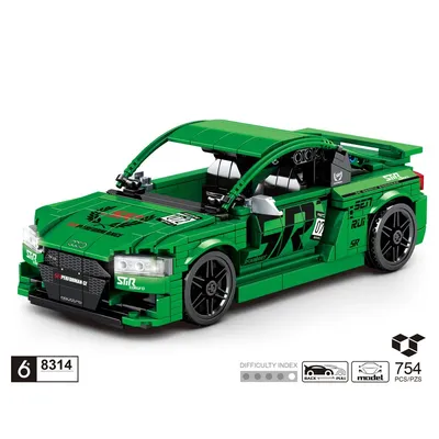 Briques techniques de construction de voitures de sport Audis TT Rs pour enfants modèle de véhicule