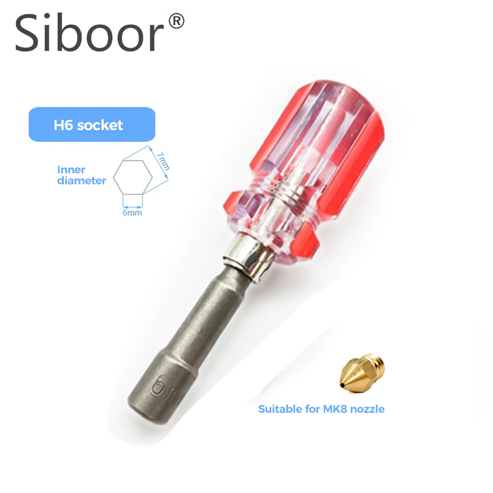 Outil de démontage de buse, vis à manchon, clé hexagonale D, estampage d'imprimante 3D, Kits d'outils communs, pincettes, pièces d'imprimante 3D, outil manuel