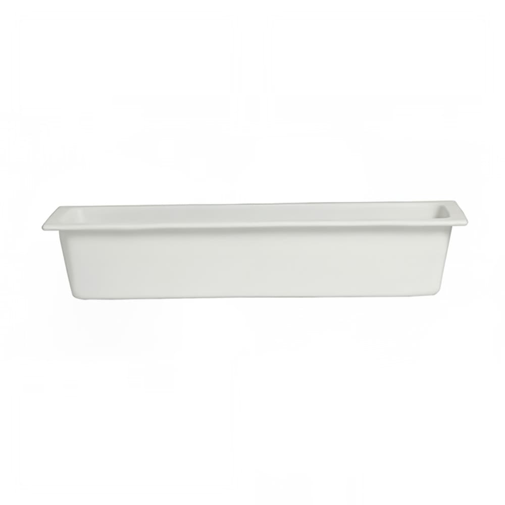 Bugambilia IH2/4DWW 4"D Half Size Long Food Pan - Resin Coated Aluminum, White, 115 Ounce