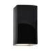 Justice Design Group Ambiance 9 Inch Tall Outdoor Wall Light - CER-0915W-BLK