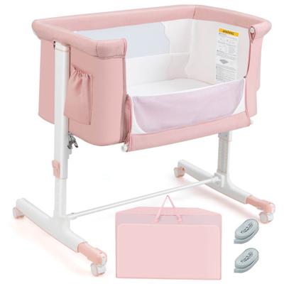 Costway Portable Baby Bedside Bassinet with 5-leve...