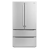 Cosmo 22.5 cu. ft. 4-Door French Door Refrigerator with Pull Handles in Stainless Steel, Counter Depth