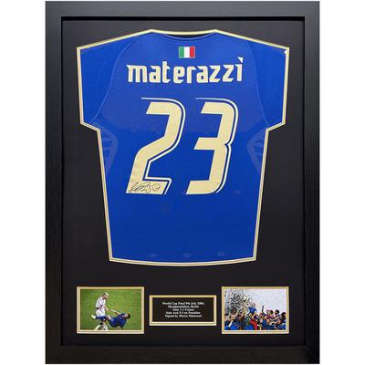 Marco Materazzi signiertes Italien-Trikot – gerahmt Image