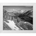 Adams Ansel 14x12 White Modern Wood Framed Museum Art Print Titled - View of barren mountains with snow in Rocky Mountain National Park Colorado ca. 1941-1942