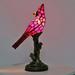 Ringshlar Small Vintage Animal Style Stained Resin Red Cardinal Accent Table Lamp Battery Powered Desktop