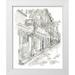 Vess June Erica 15x18 White Modern Wood Framed Museum Art Print Titled - European City Sketch V