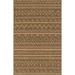 Unique Loom Southwestern Indoor/Outdoor Modern Rug Light Brown/Brown 3 3 x 5 1 Rectangle Geometric Southwestern Perfect For Patio Deck Garage Entryway