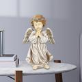 Resin Angel Statue Collectible Angel Figurine Angel Sculpture Fairy Statue for Office Living Room Home Ornament A