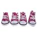 4pcs/set Fashion Casual Style Anti-slip For Small Dogs Cats Wear-resisting Dog Shoes Pet Booties Pet Denim Shoes Puppy Sneaker PINK 1