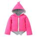 Cathalem Jackets for Boys 10 Toddler Kids Baby Girls Boys Warm Soft Coat Long Sleeve 3D Dinosaur Hooded Boys Winter Coat 5t Outerwear Hot Pink 4-5 Years