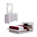 CDecor Home Furnishings Tokyo 3-Piece Bedroom Set w/ Dresser & Mirror Wood in White | 43.25 H x 84 W x 92.75 D in | Wayfair 202767KW-S3M