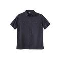 Men's Big & Tall Short-Sleeve Pocket Sport Shirt by KingSize in Carbon (Size 4XL)