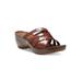 Wide Width Women's Poppy Sandals by Eastland in Mahogany (Size 9 W)