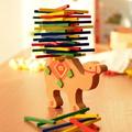 Biplut Wooden Elephant Camel Animal Balancing Stack Colorful Block Development Kids Toy