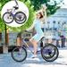FICISOG 26 Adult Folding Tricycle 7 Speed 3-Wheel Bike Cruiser Trike with Large Shipping Basket Unisex