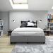 Latitude Run® Boyd Modena Linen Platform Storage Bed Upholstered/Linen in Gray | 12.8 H x 58.25 W x 81.5 D in | Wayfair