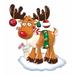 Personalized by Santa General Christmas Moose Shaped Ornament in Green/Red/White | Wayfair POLARX-OR654