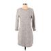 Gap Outlet Casual Dress - Shift: Gray Marled Dresses - Women's Size Small
