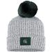 Women's Love Your Melon Gray Michigan State Spartans Cuffed Knit Hat with Pom