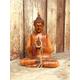 handgeschnitzter Holzbuddha, Buddhastatue, Buddha aus Holz, Meditation, Buddha