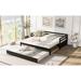 Twin or Double Twin Daybed with Trundle, Multifunctional Extendable Bedframe Bedroom Furniture, Solid Wood Sofabed Designed