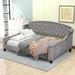 Modern Luxury Tufted Button Daybed, Built-in Solid Slat Support