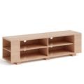 Costway TV Stand Modern Wood Storage Console Entertainment Center-Natural