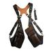 Steampunk Shoulder Harness Bag Wallet Adjustable Strap Case for Men Women for Sports Riding Bike brown 53cm to 64cm Dunkelbraun