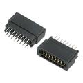 Card Edge Connector Black Socket Straight Connection 16 Pin 2.54mm Pitch for PCB Circuit Board Game Console Pack of 2