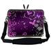 Meffort Inc 15 15.6 inch Neoprene Laptop Sleeve Bag Carrying Case with Hidden Handle and Adjustable Shoulder Strap - Purple Hearts Butterflies