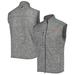 Men's johnnie-O Gray Fanatics Corporate Wes Full-Zip Vest