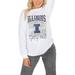 Women's Gameday Couture White Illinois Fighting Illini Boyfriend Fit Long Sleeve T-Shirt