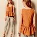 Anthropologie Tops | Anthropologie Vanessa Virginia Ruffled Eyelet Sleeveless Peplum Top Size 2 | Color: Orange | Size: 2