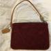 Coach Bags | Coach Wristlet Burgundy Suede | Color: Purple/Red | Size: Os