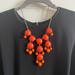 J. Crew Jewelry | J. Crew Signed Costume Jewelry Golden Chaincoral Faceted Plastic Beads Necklace | Color: Gold/Orange | Size: Os
