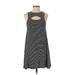 American Eagle Outfitters Casual Dress - A-Line Crew Neck Sleeveless: Black Print Dresses - Women's Size 2X-Small