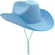 4E's Novelty Cowboyhut für Damen & Herren, Filz Cowgirl Hut für Erwachsene, Western Party Dress Up Zubehör (Hellblau)