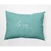 The Holiday Aisle® Ellentraud Polyester Lumbar Rectangular Pillow Cover & Insert Down/Feather/Polyester in Blue | 14 H x 20 W x 6 D in | Wayfair