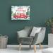 The Holiday Aisle® Red Christmas Truck in Wonderland by Jean Plout - Unframed Graphic Art on Canvas in Green/Red/White | 14 H x 19 W in | Wayfair