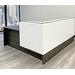 Emerge L-Shaped Glass Top Reception Desk with ADA Surface