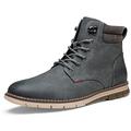Vostey Boots for Men Casual Dress Boots Fashion Waterproof Men's Motorcycle Boots, Bmy8035a-grey, 9 UK
