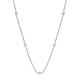 DYUNQ Moissanite Necklace for Women Sterling Silver, Station Tennis Choker Layering Bezel Set Chain, 2.5MM to 4MM Lab Created Diamond Dainty Simple Adjustable 16 Inch to 18 Inch