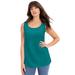 Plus Size Women's Scoopneck One + Only Tank Top by June+Vie in Tropical Teal (Size 18/20)