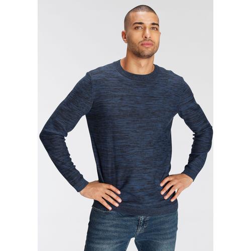 Strickpullover AJC Gr. L (52/54), blau (marine) Herren Pullover in melierter Optik Bestseller