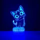 Veilleuse LED chat 3D pour enfants jolie lampe USB lunettes en acrylique veilleuse de table